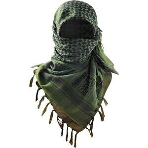 Men's Green Military Shemagh Tactical Desert Cotton Keffiyeh Scarf Wrap